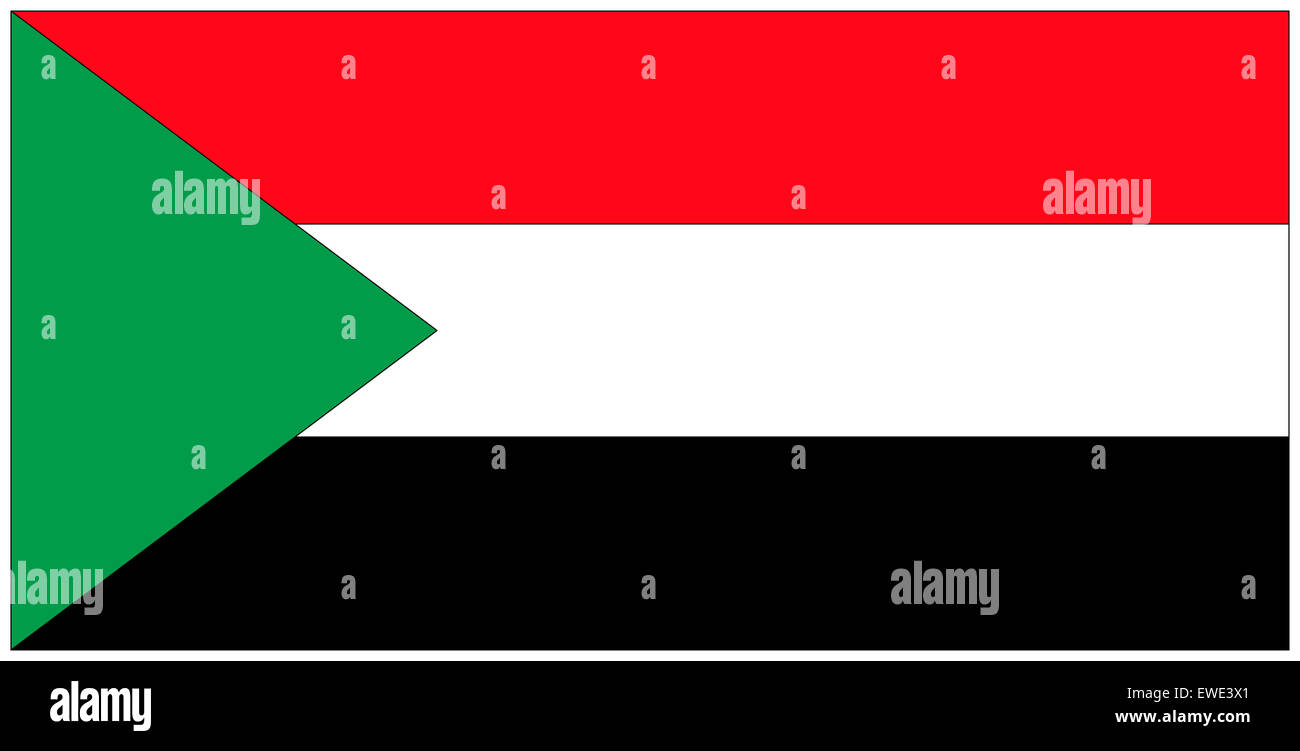 Fahne: Sudan/ bandiera: Sudan. Foto Stock