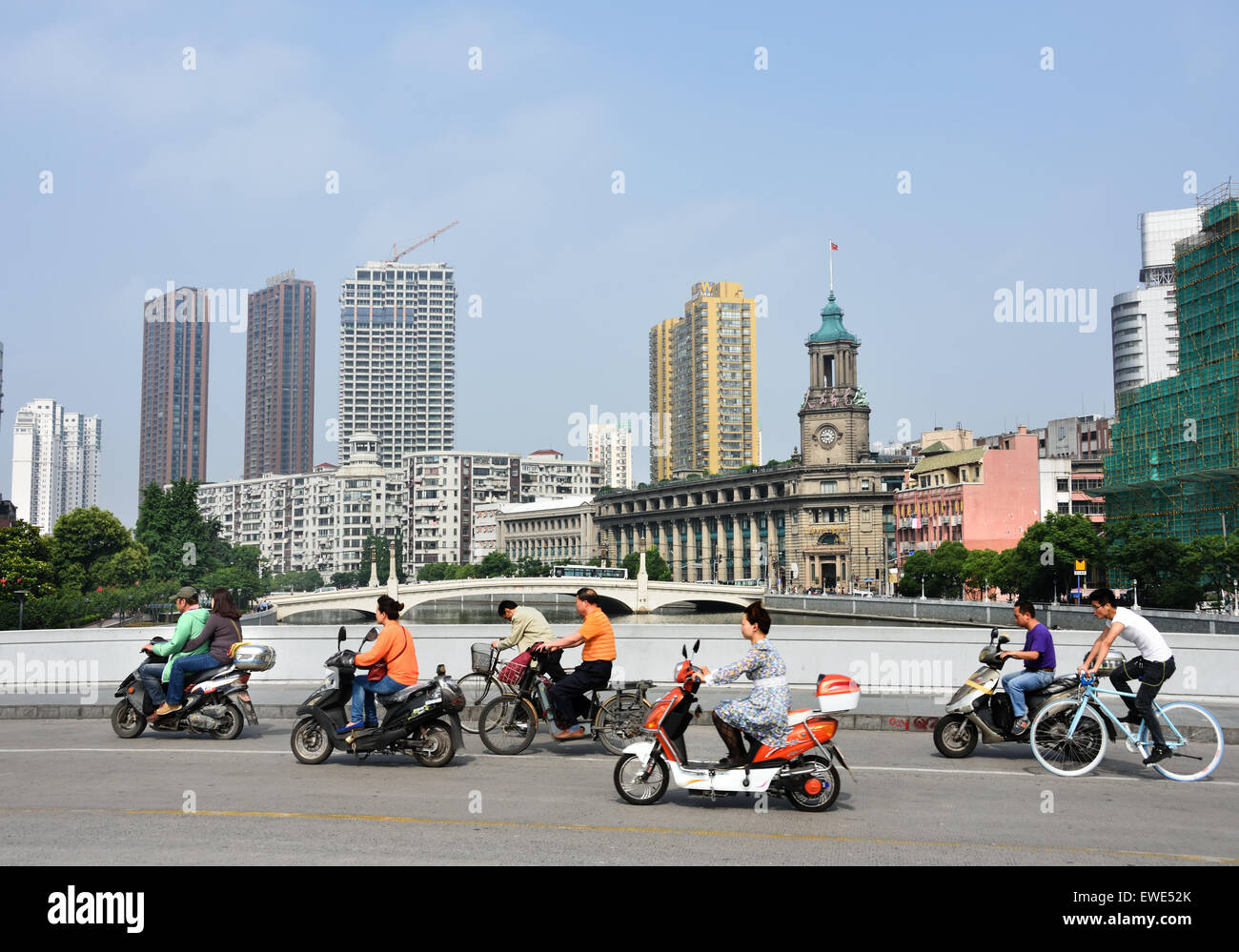 Shanghai - Henan Sichuan Road Fiume Suzhou ( area torrente vicino al Bund ) cinese Cina Foto Stock