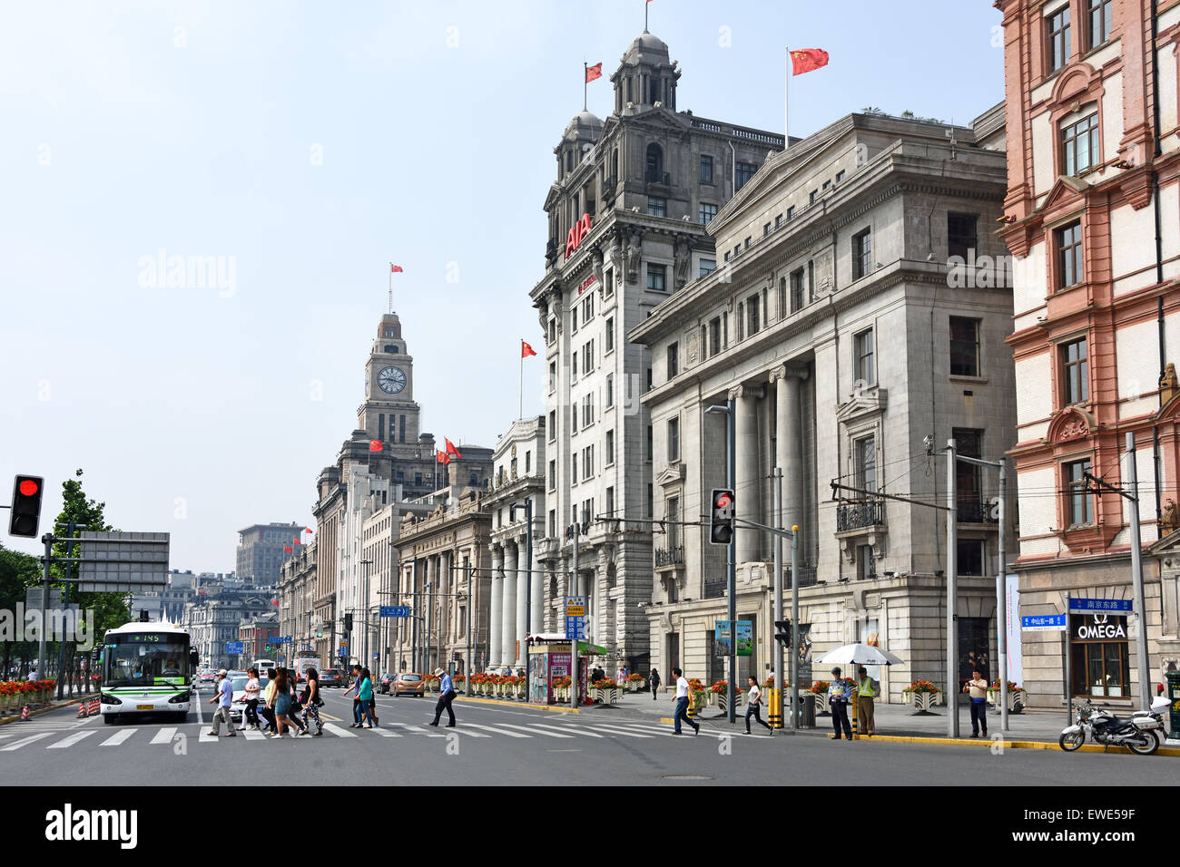 Chartered Bank of India Cina Ausralia nort China Daily News AJA Il Bund Shanghai in Cina ( in stile Europeo dell architettura ) Foto Stock