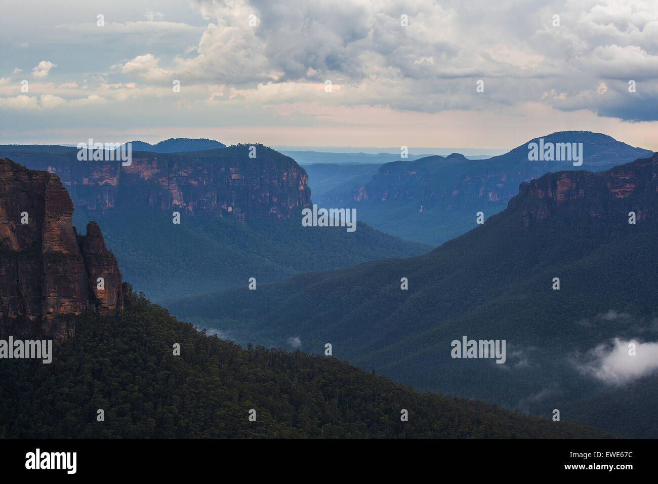 Blue Mountains dell Australia . Foto Stock