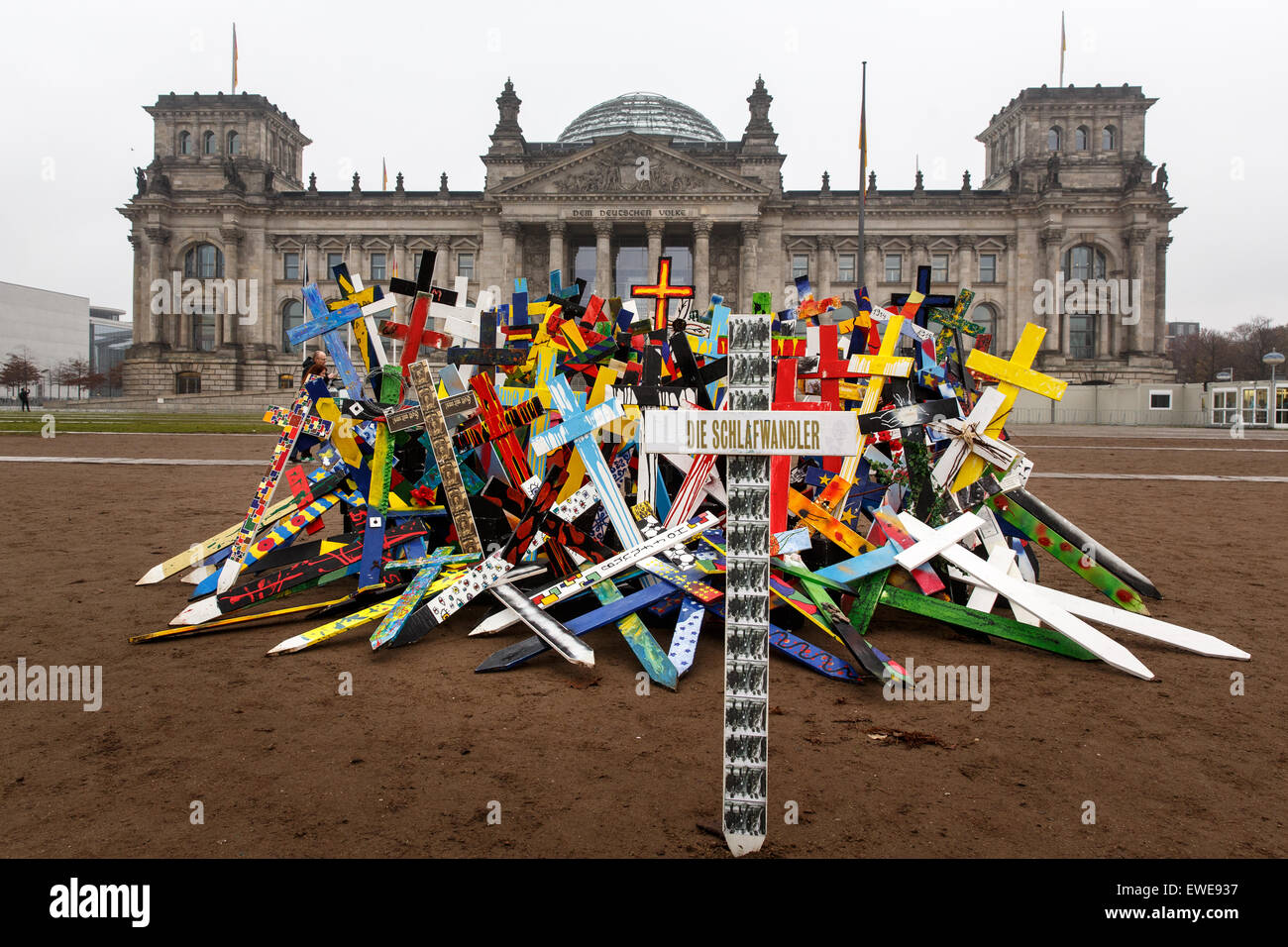 Berlino, Germania, 170 attraversa ricorda i 17 milioni di morti della guerra mondiale I Foto Stock