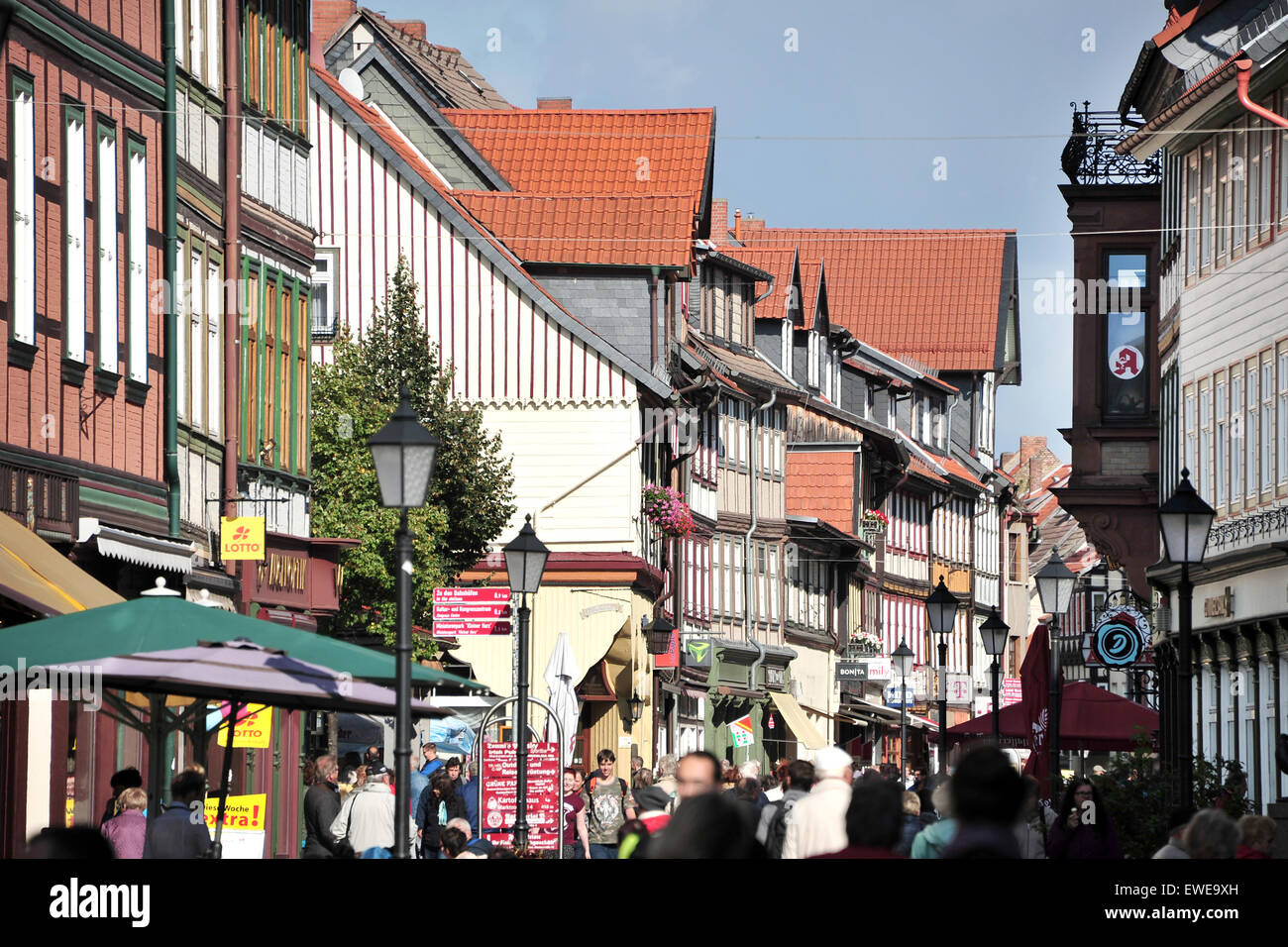 Wernigerode, la Germania, la città vecchia di Wernigerode Foto Stock