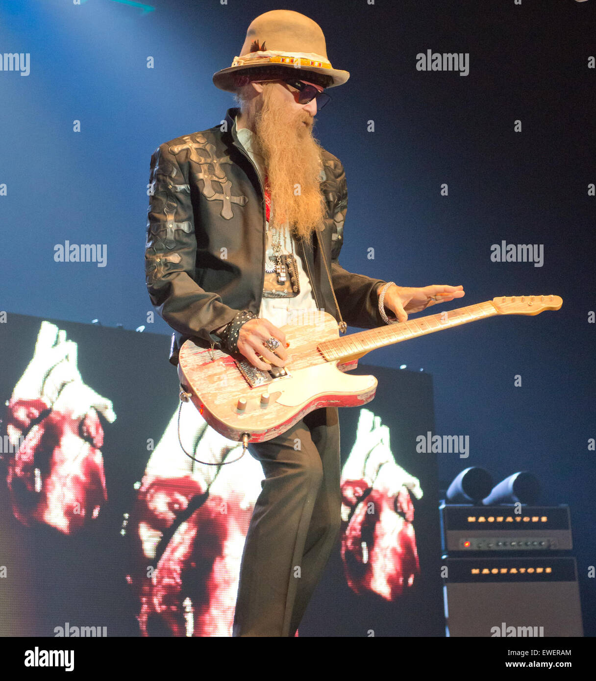 Londra, Regno Unito. Il 24 giugno 2015. ZZ Top..ZZ TOP effettuando al SSE Arena Wembley a loro solo le prestazioni del Regno Unito. Credito: charlie bryan/Alamy Live News Foto Stock