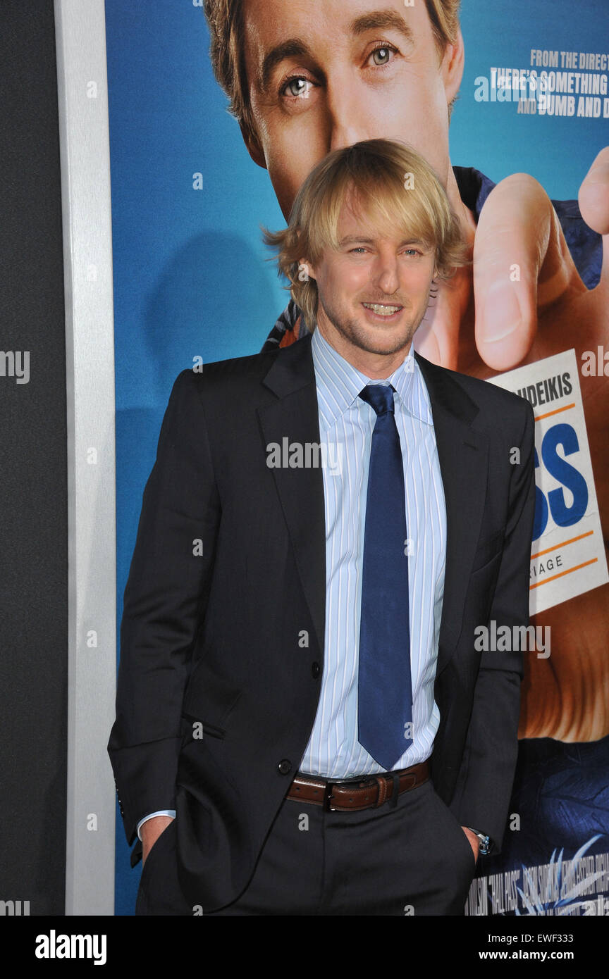 LOS ANGELES, CA - 23 febbraio 2011: Owen Wilson alla prima mondiale di "Pass Hall' alla Cupola di Glossari Affini, Hollywood. Foto Stock