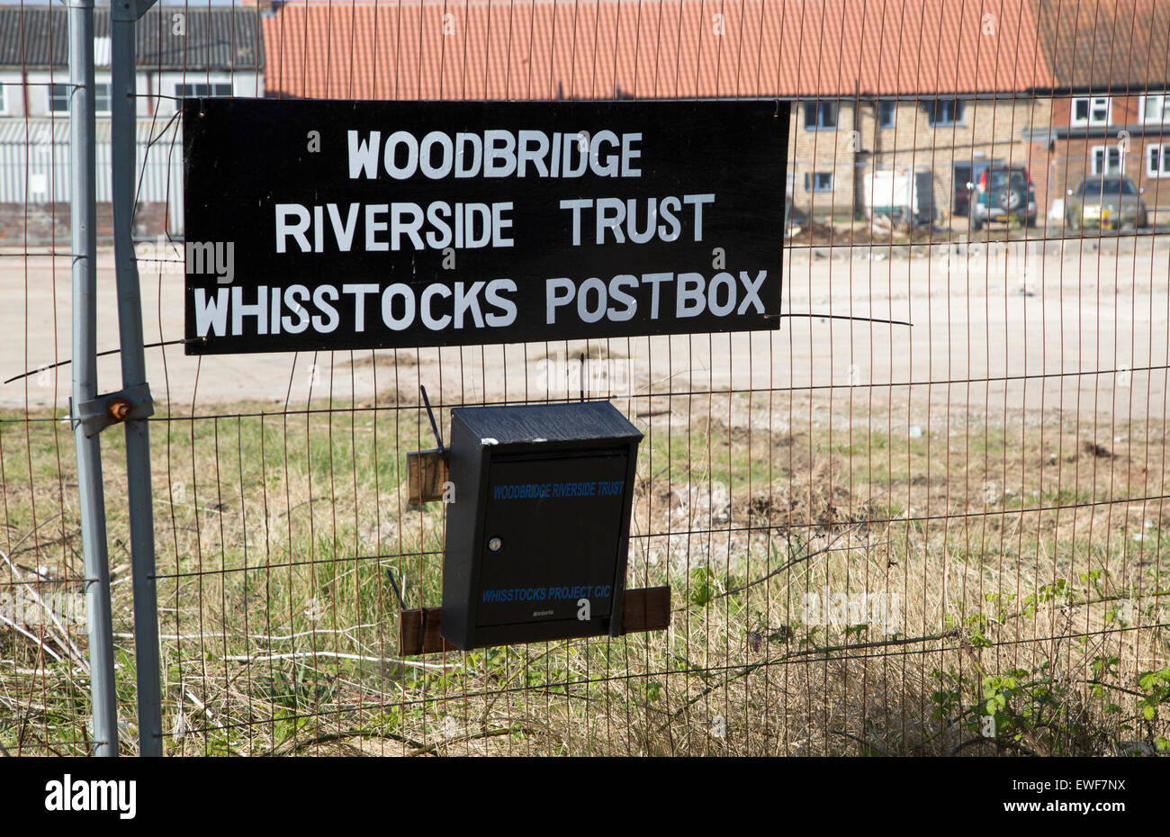 Riqualificazione di Whisstocks ex sito industriale, Woodbridge, Suffolk, Inghilterra, Regno Unito Riverside fiducia Foto Stock