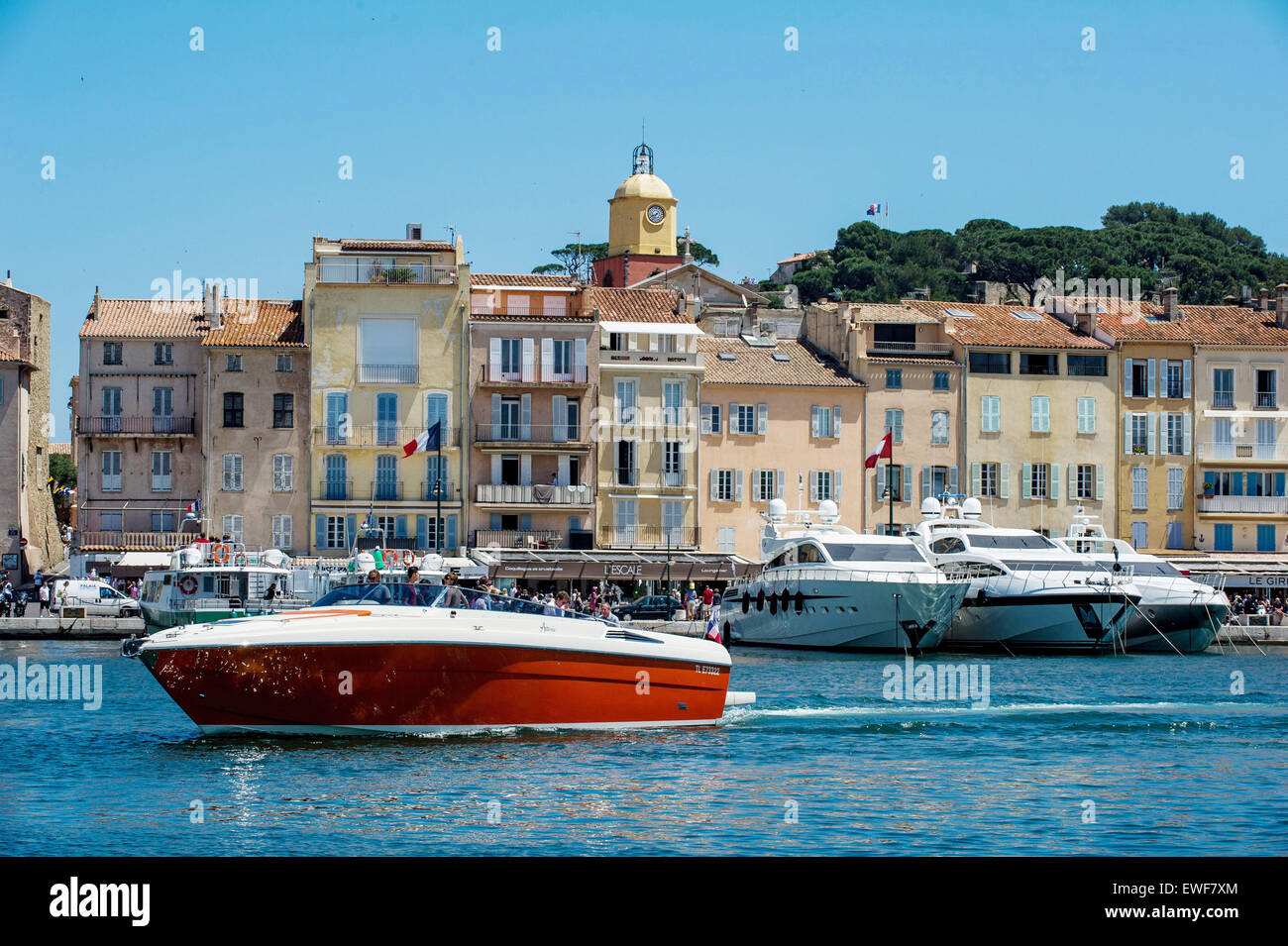 Saint Tropez (sud-est della Francia): yachts Foto Stock
