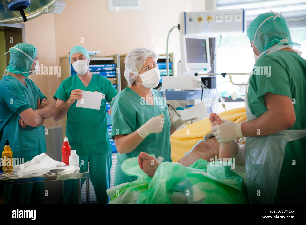 La chirurgia ortopedica Foto Stock