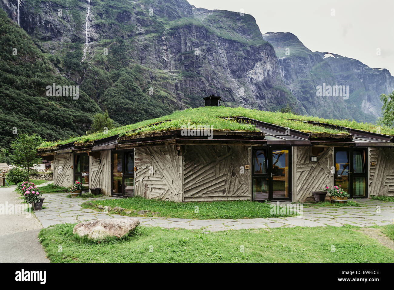 Gudvangen Fjordtell ristorante e negozio di articoli da regalo, Gudvangen, Norvegia Foto Stock