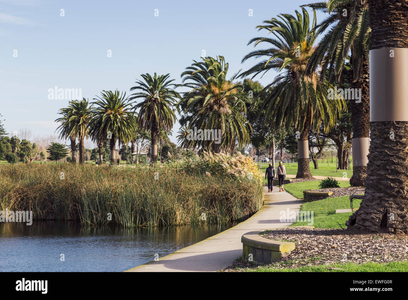 Albert Park Lake, Melbourne, Victoria, Australia Foto Stock