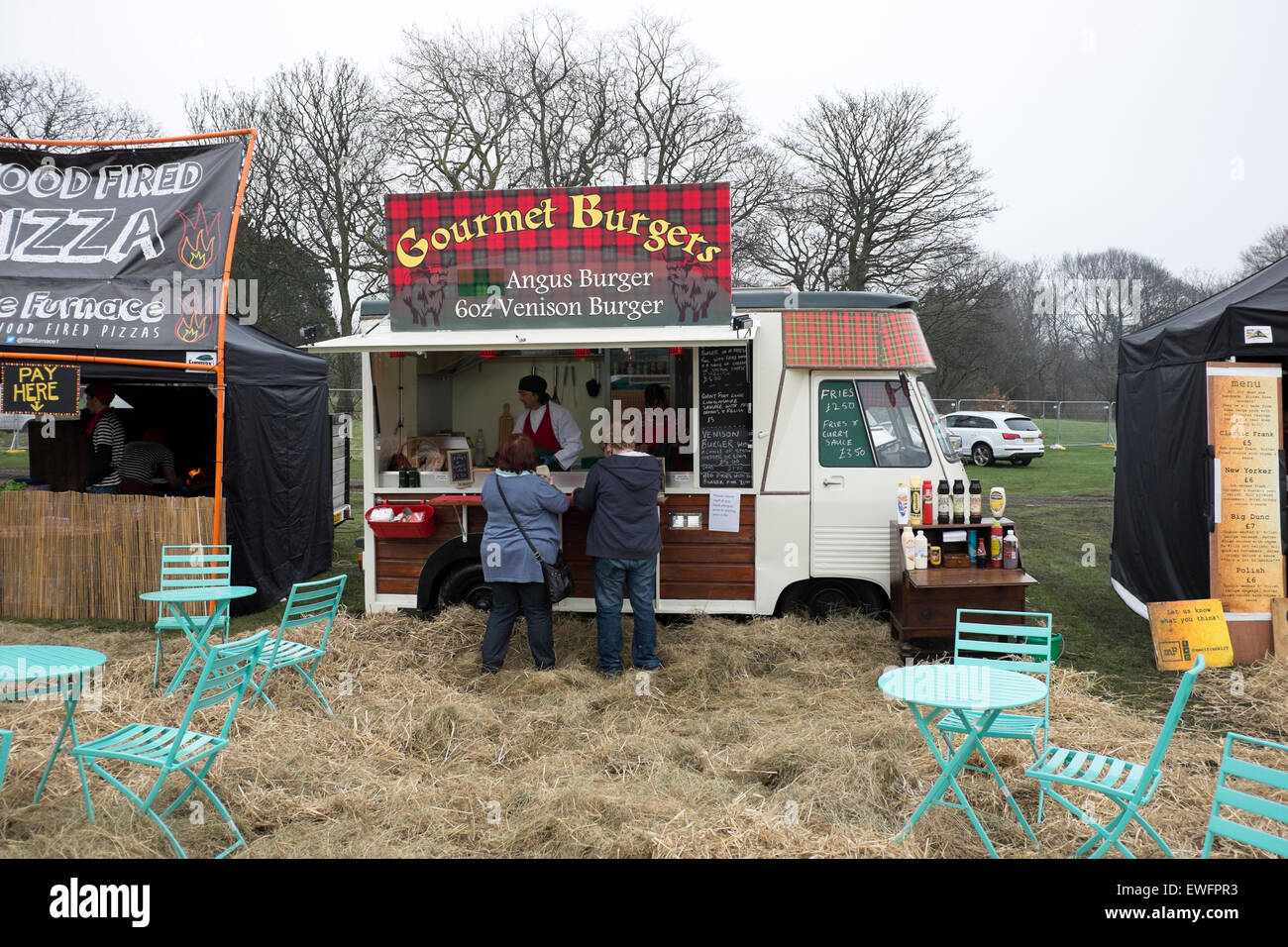 Hamburger Gourmet Van fresco cibo sano Angus Foto Stock