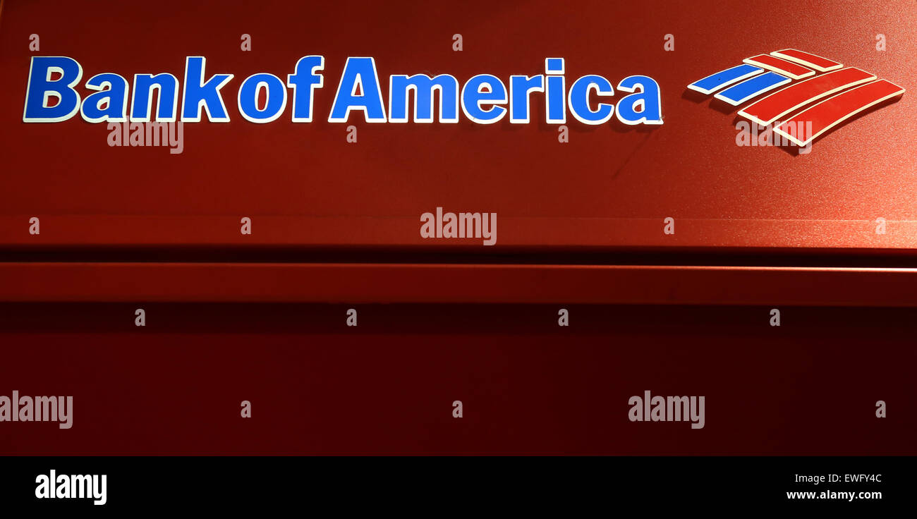 New York, Stati Uniti d'America, Bank of America logo Foto Stock