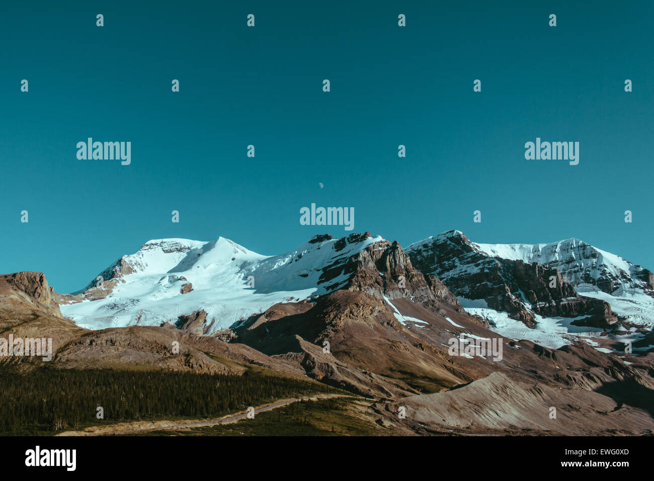 Ice-Covered cime in Canada Foto Stock