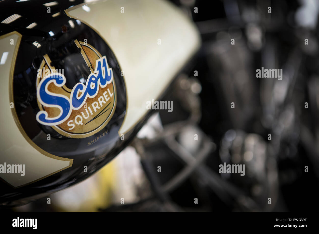 Scott scoiattolo logo moto sul serbatoio Foto Stock