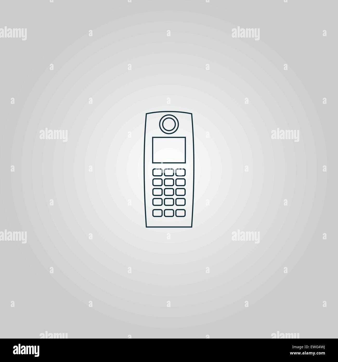 Retrò mobile icona telefono Illustrazione Vettoriale