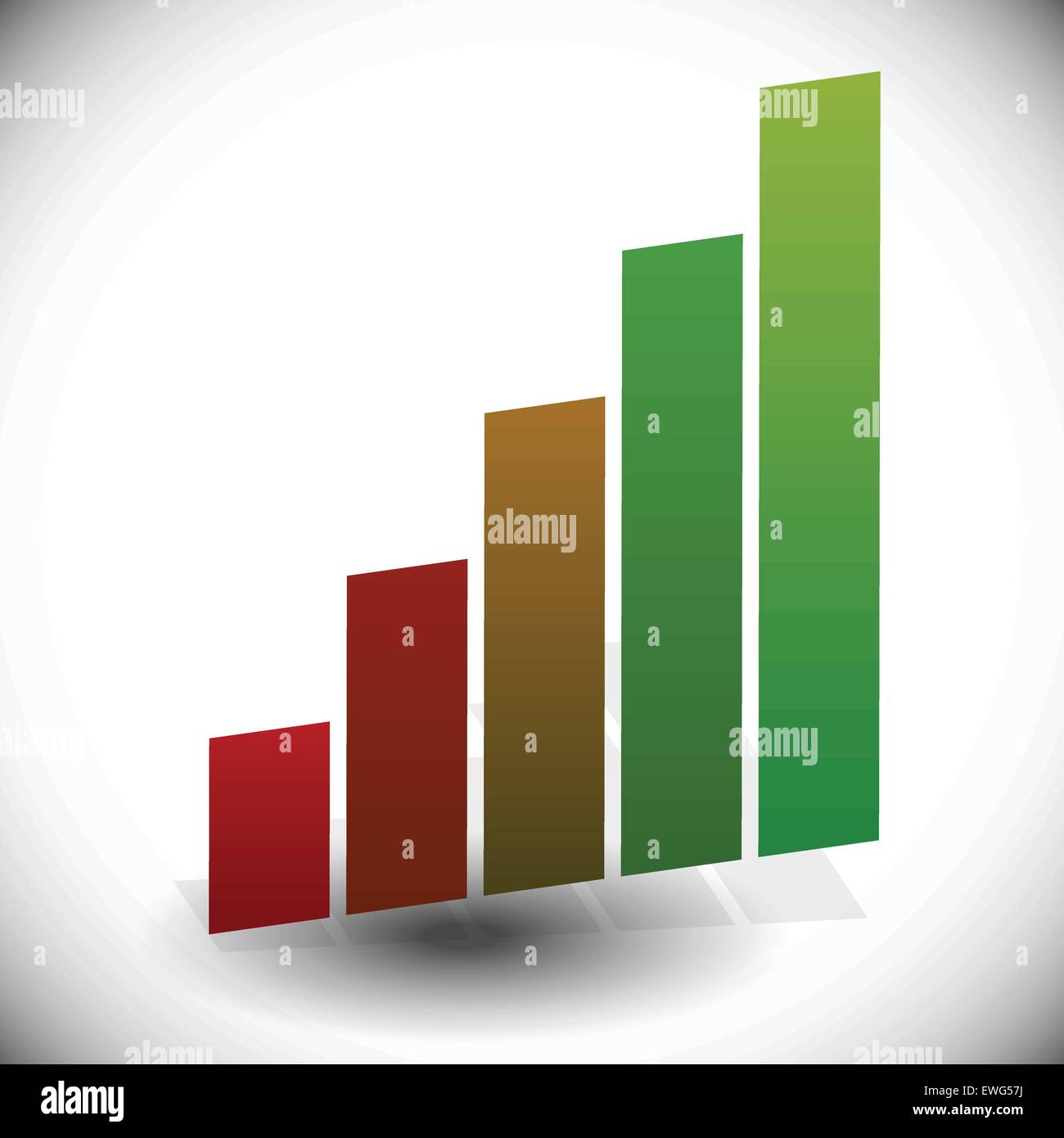 Grafico a barre, grafico a barre elemento isolato su bianco. Illustrazione Vettoriale