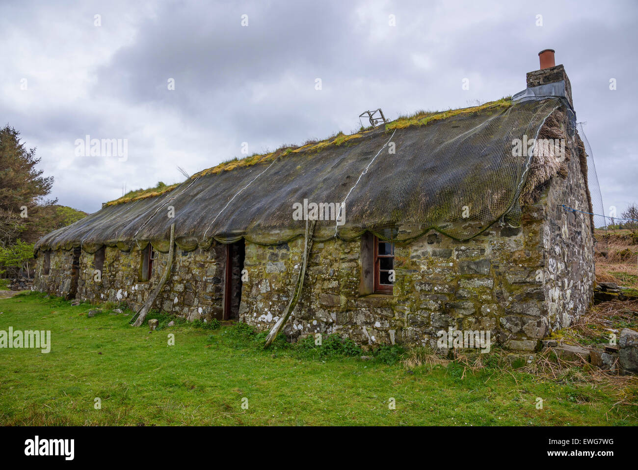 Sheilas Cottage, Isola di Ulva, Ebridi, Argyll and Bute, Scozia Foto Stock