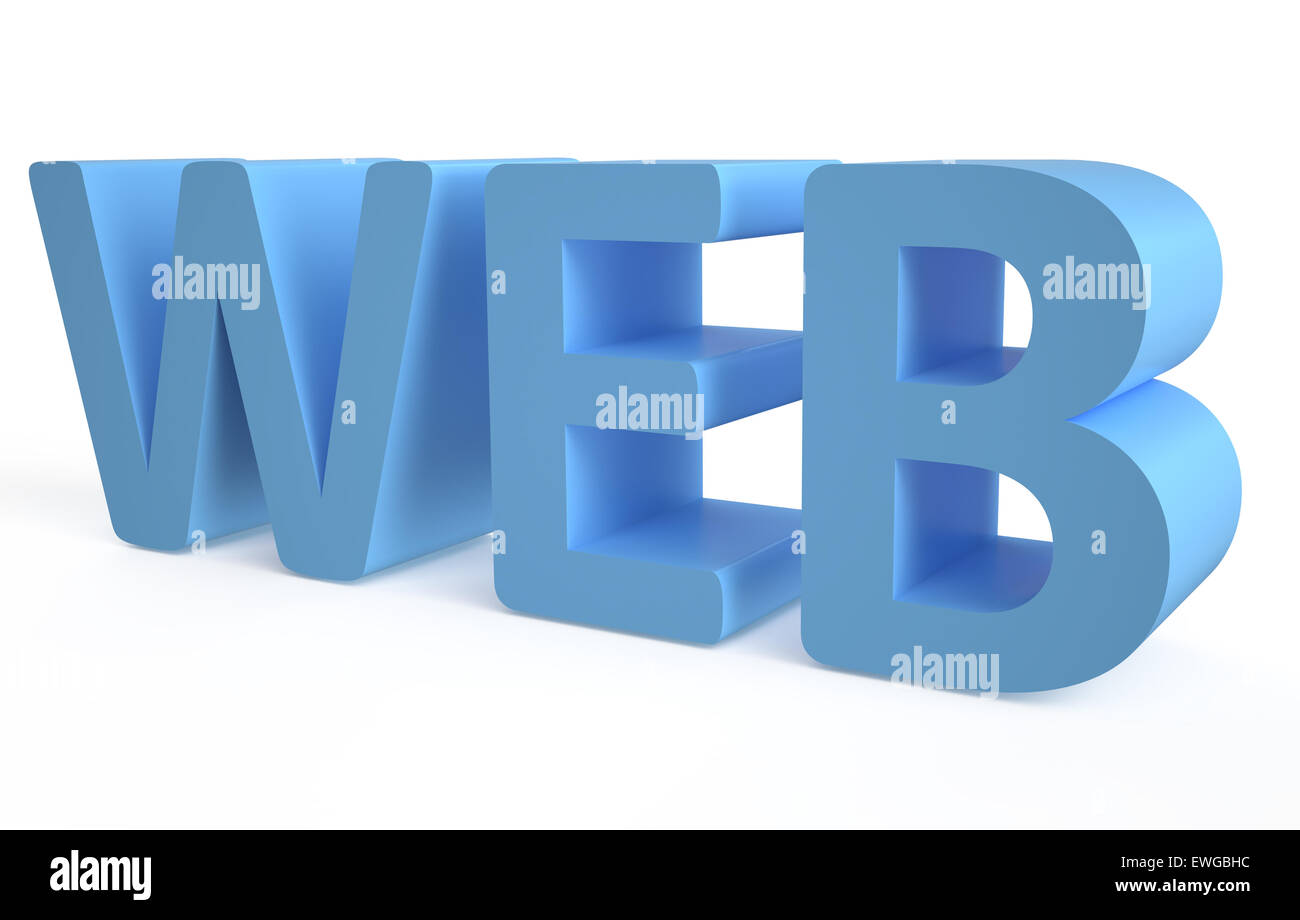 Simbolo web isolati su sfondo bianco Foto Stock