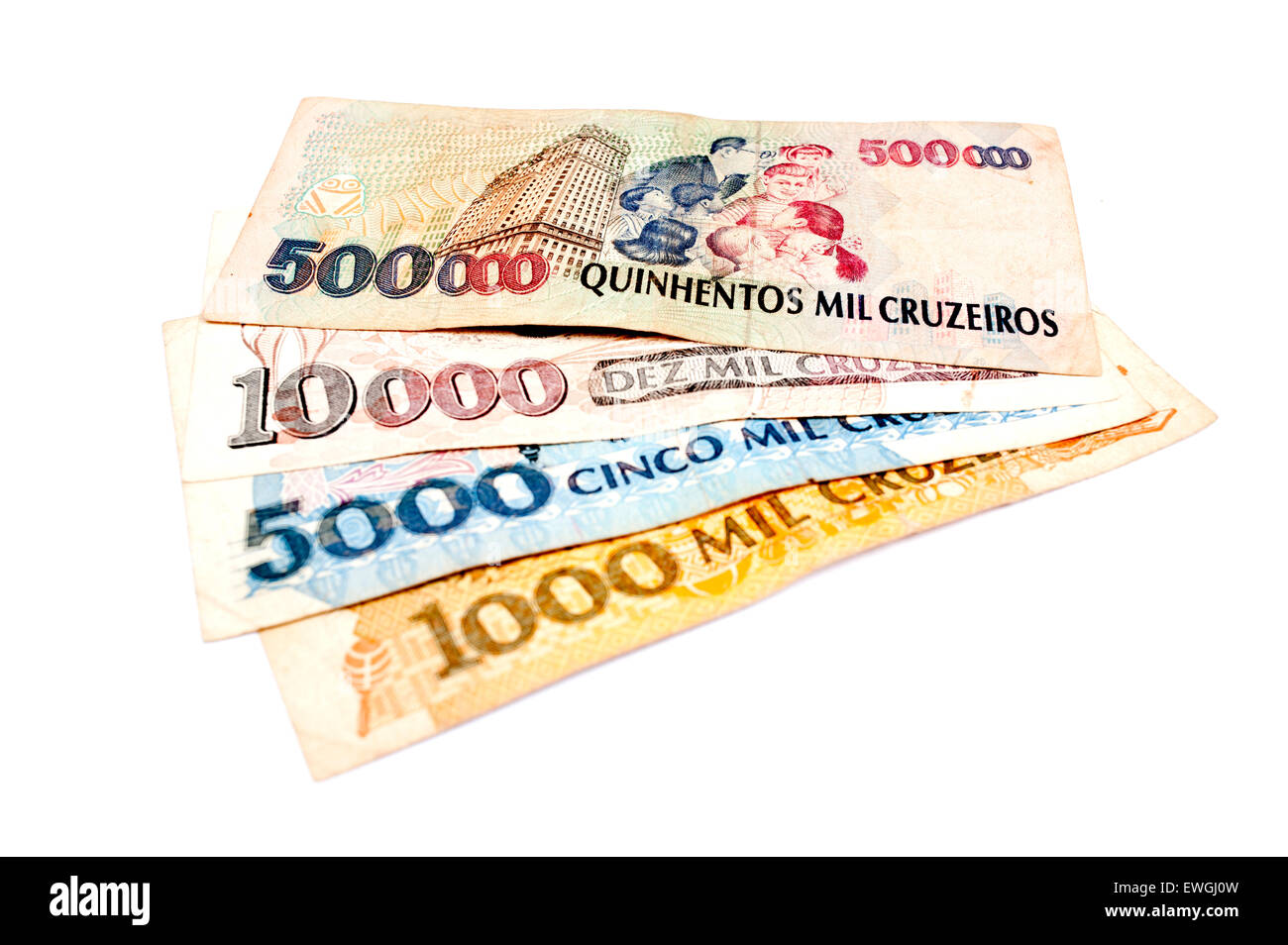 Il brasiliano il vecchio denaro Foto Stock