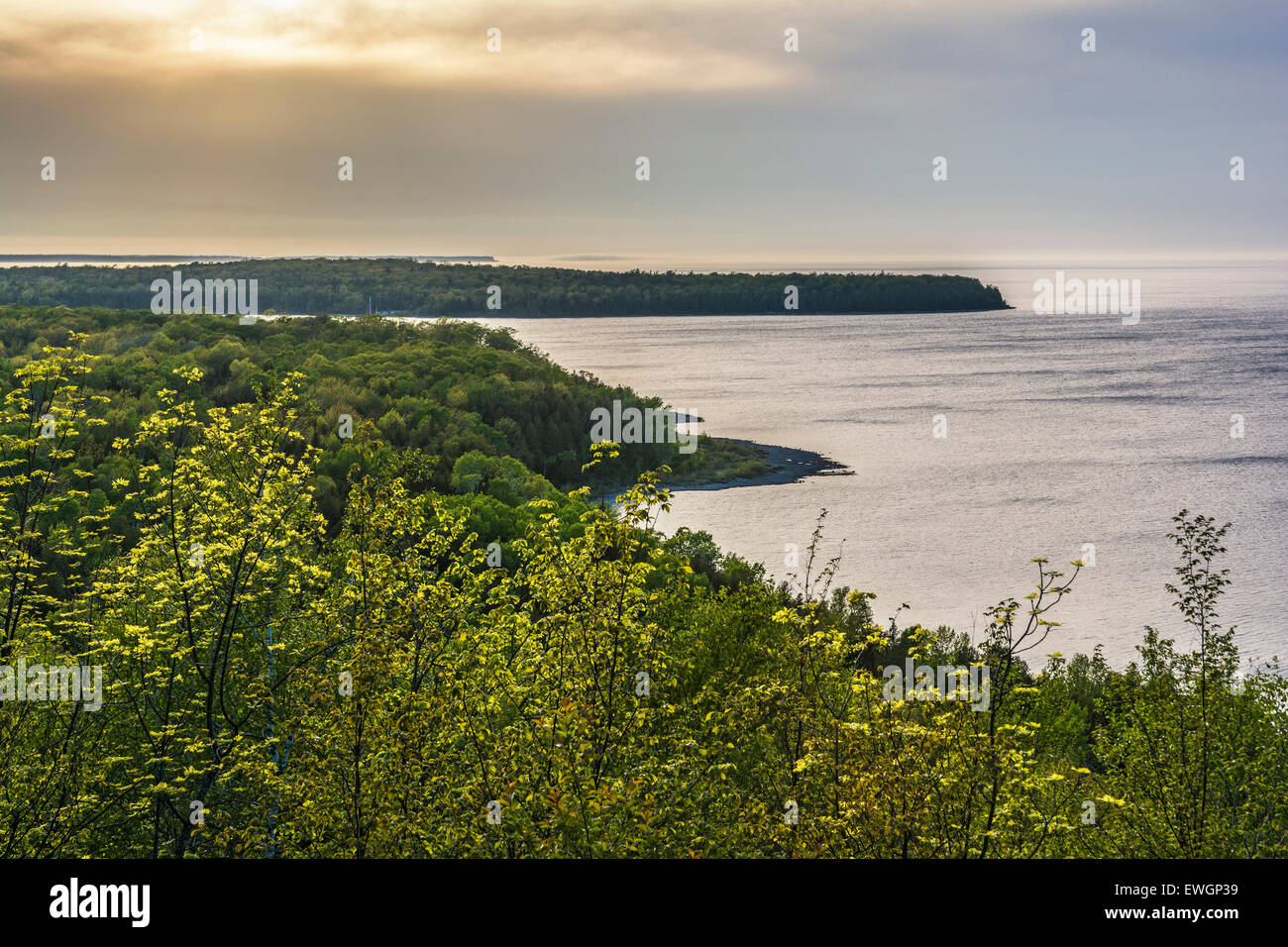 Wisconsin Door County, penisola parco statale, vista dalla Torre Aquila Foto Stock