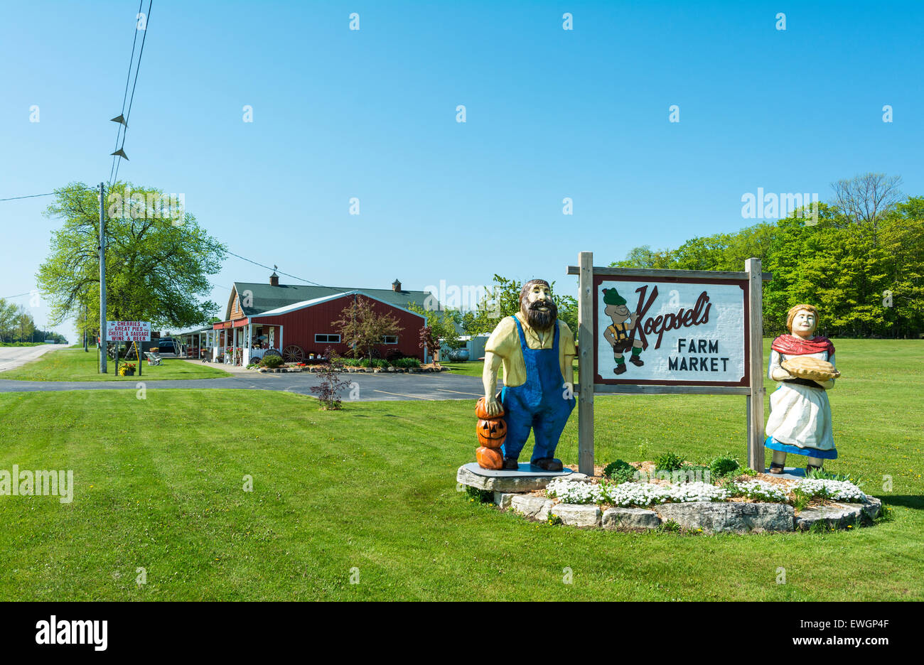 Wisconsin Door County, Baileys Harbour, Koepsel's Farm Market & negozio di antiquariato Foto Stock