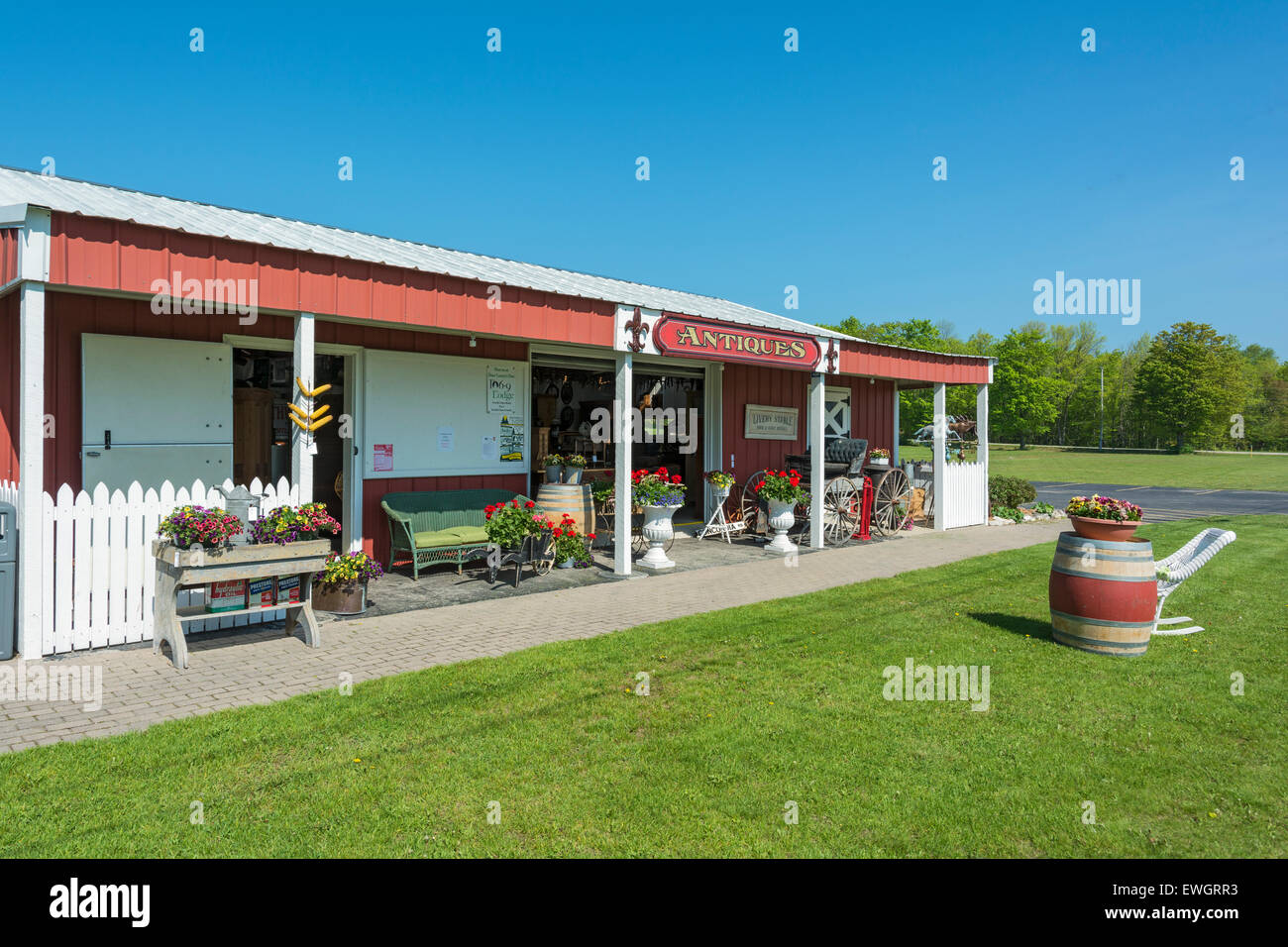 Wisconsin Door County, Baileys Harbour, Koepsel's Farm Market & negozio di antiquariato Foto Stock