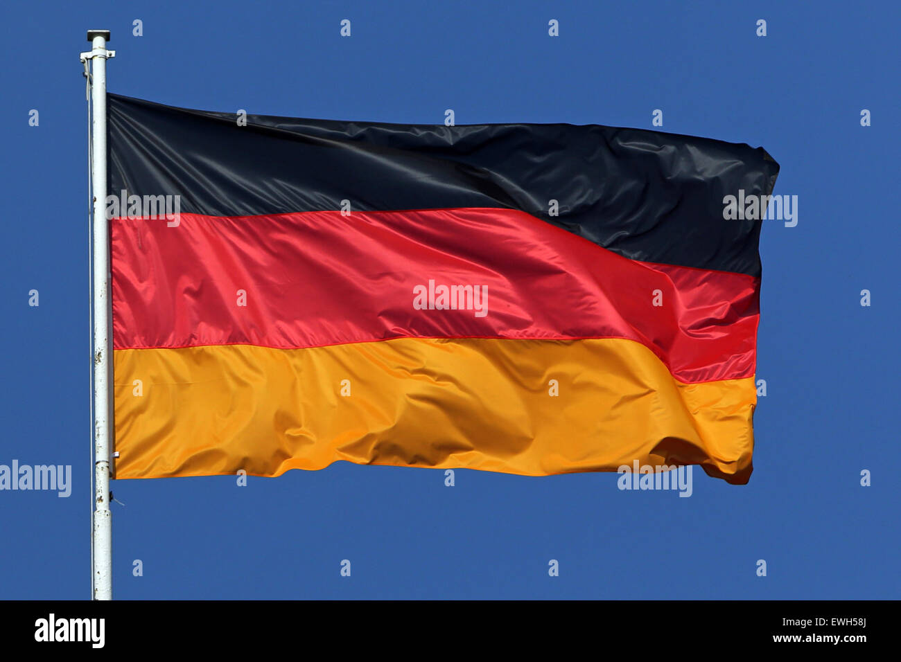 Hoppegarten, la Germania, la bandiera nazionale della Germania Foto Stock