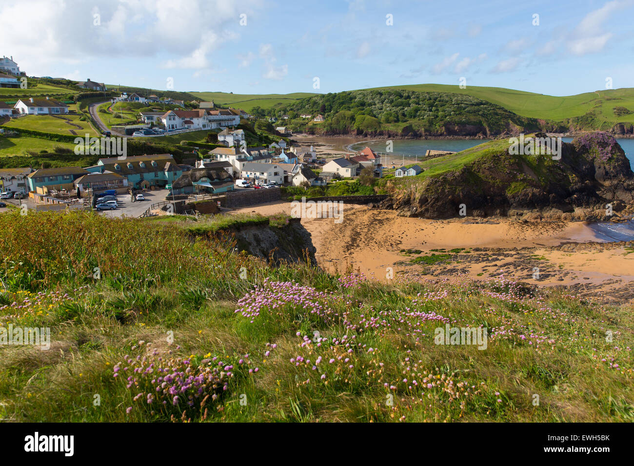 Speranza Cove South Devon England Regno Unito vicino a Kingsbridge e Salcombe villaggio sulla costa a sud ovest percorso costiero Foto Stock