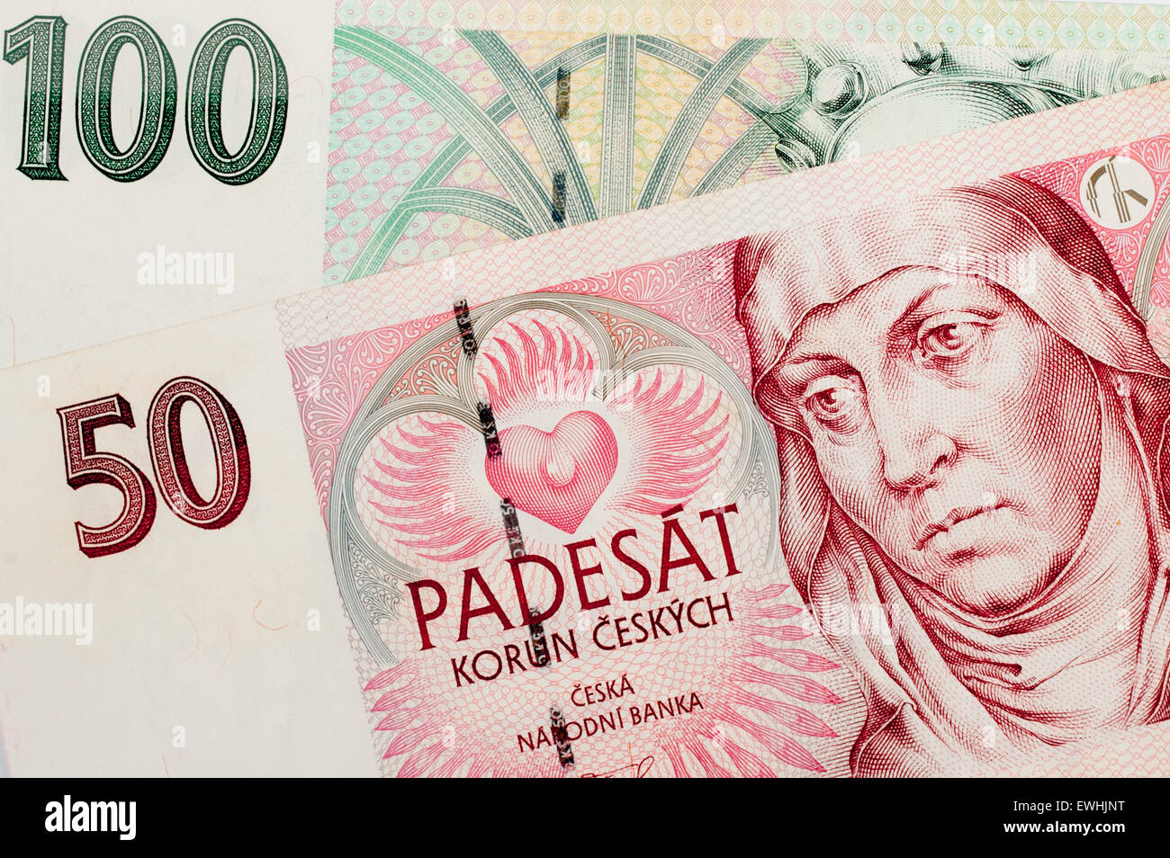 Repubblica ceca valuta di sfondo . Foto Stock