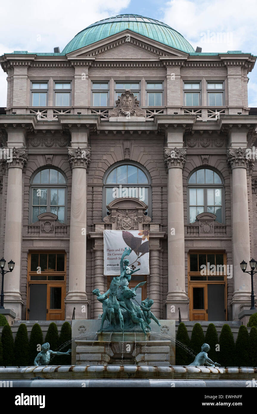 Il LuEsther T. Mertz Library. New York Giardino Botanico. Fondata nel 1899, la Biblioteca Mertz si è evoluto fino a diventare uno dei più grandi e più completi librerie botanici del mondo ed è un tesoro di conoscenza di tutti gli aspetti del mondo vegetale. La libreria del latino-americano di letteratura di piante aziende sono tra i più ricchi del mondo, dovuto in gran parte al NYBG è molto attivo di ricerca e di conservazione. Foto Stock