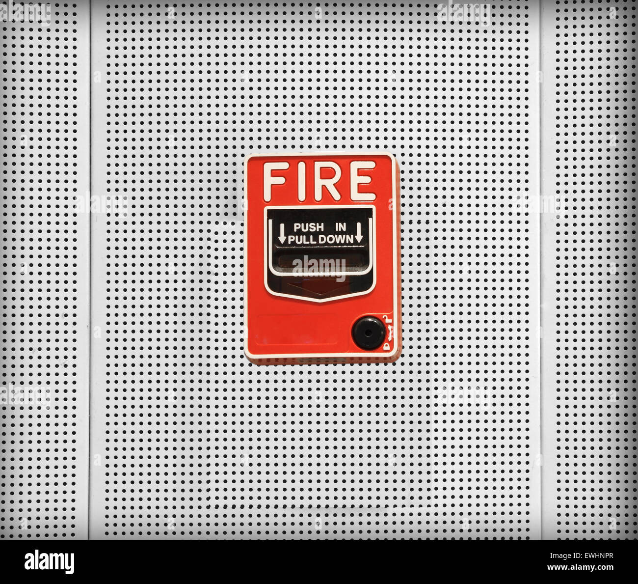 Fire rompere il vetro a coprire ogni allarme. Foto Stock