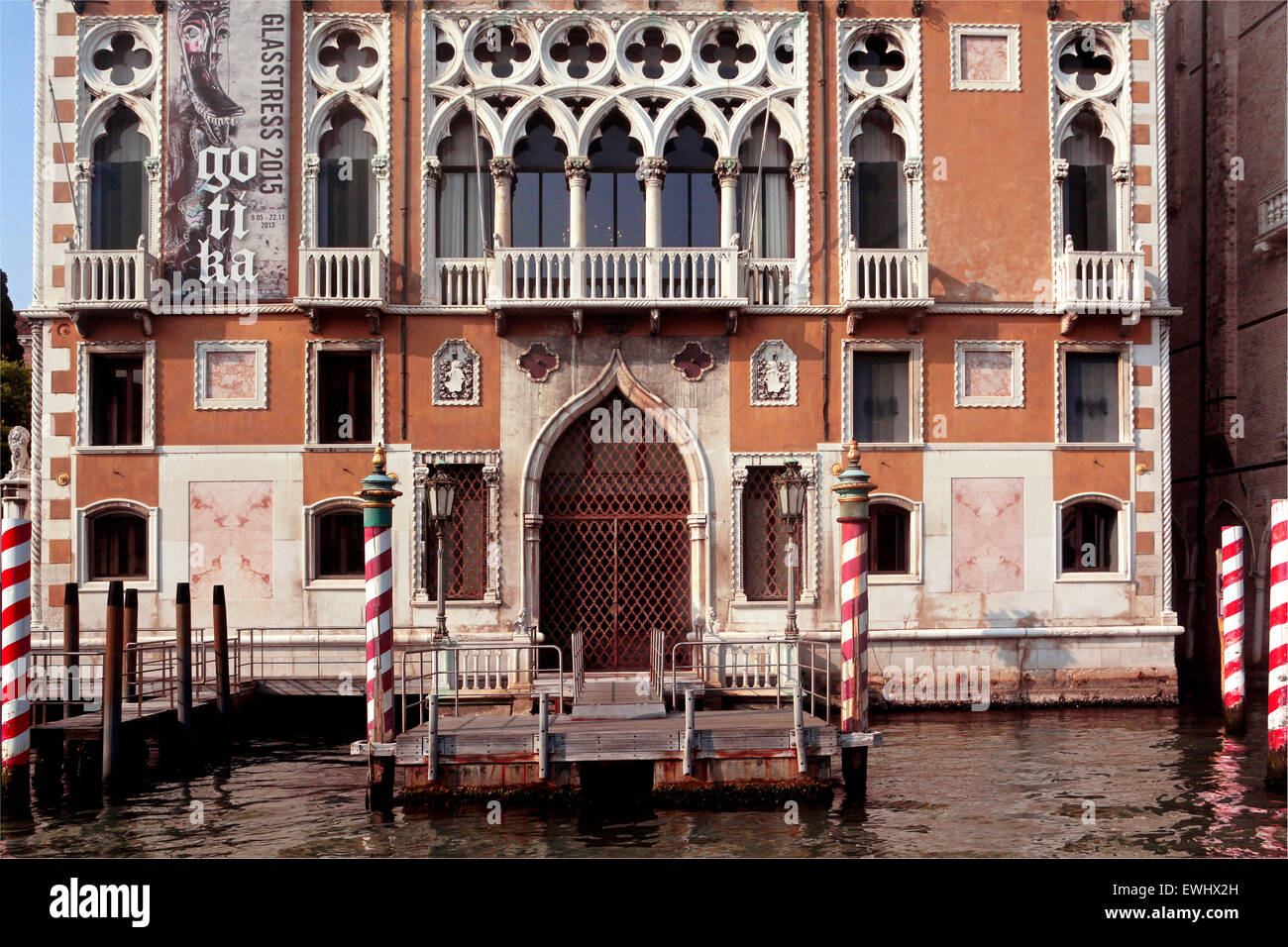 Venezia - Antico Palazzo Cavalli-Franchetti affacciato sul Canal Grande Foto Stock