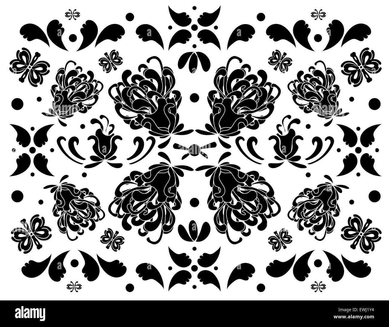Classico e originale composizione in bianco e nero per decorare tutti i tuoi spazi con iris fiore Foto Stock