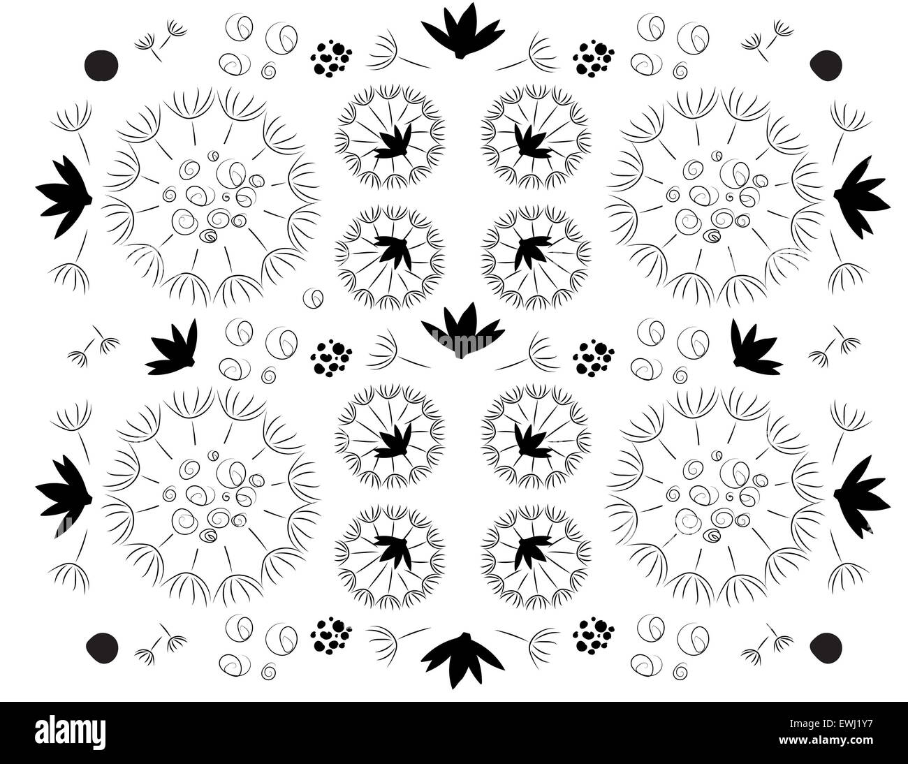 Originale composizione floreale in bianco e nero per decorare tutti i tuoi spazi Foto Stock
