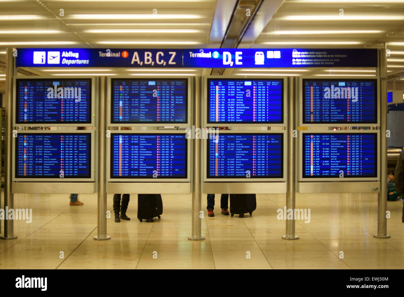 Display digitale di orari di partenza Foto Stock