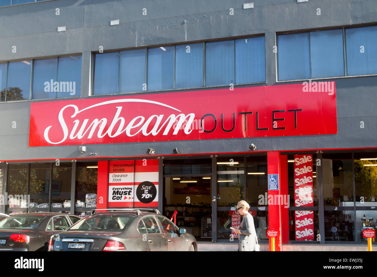 Sunbeam Factory Outlet Store in botanica road, Sydney, Nuovo Galles del Sud, Australia Foto Stock