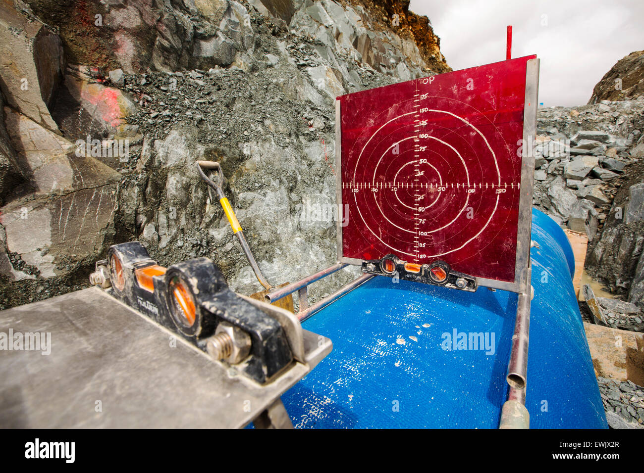 I lavori di costruzione dello Scandale Beck idro schema precedente, Ambleside nel distretto del lago, UK. Il regime è gestito da Ellergreen e whn terminato potrà generare 900 kw di elettricità pulita. Foto Stock