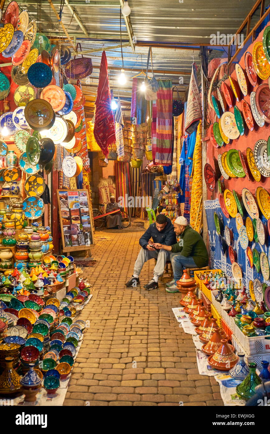 Strade della Medina di Marrakech, Marocco, Africa Foto Stock