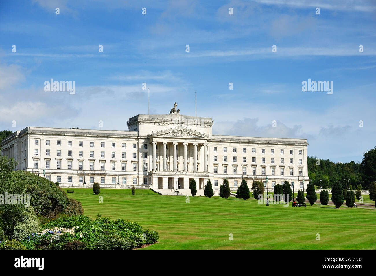 Il Palazzo del Parlamento, Stormont, Belfast, Irlanda del Nord, Regno Unito Foto Stock