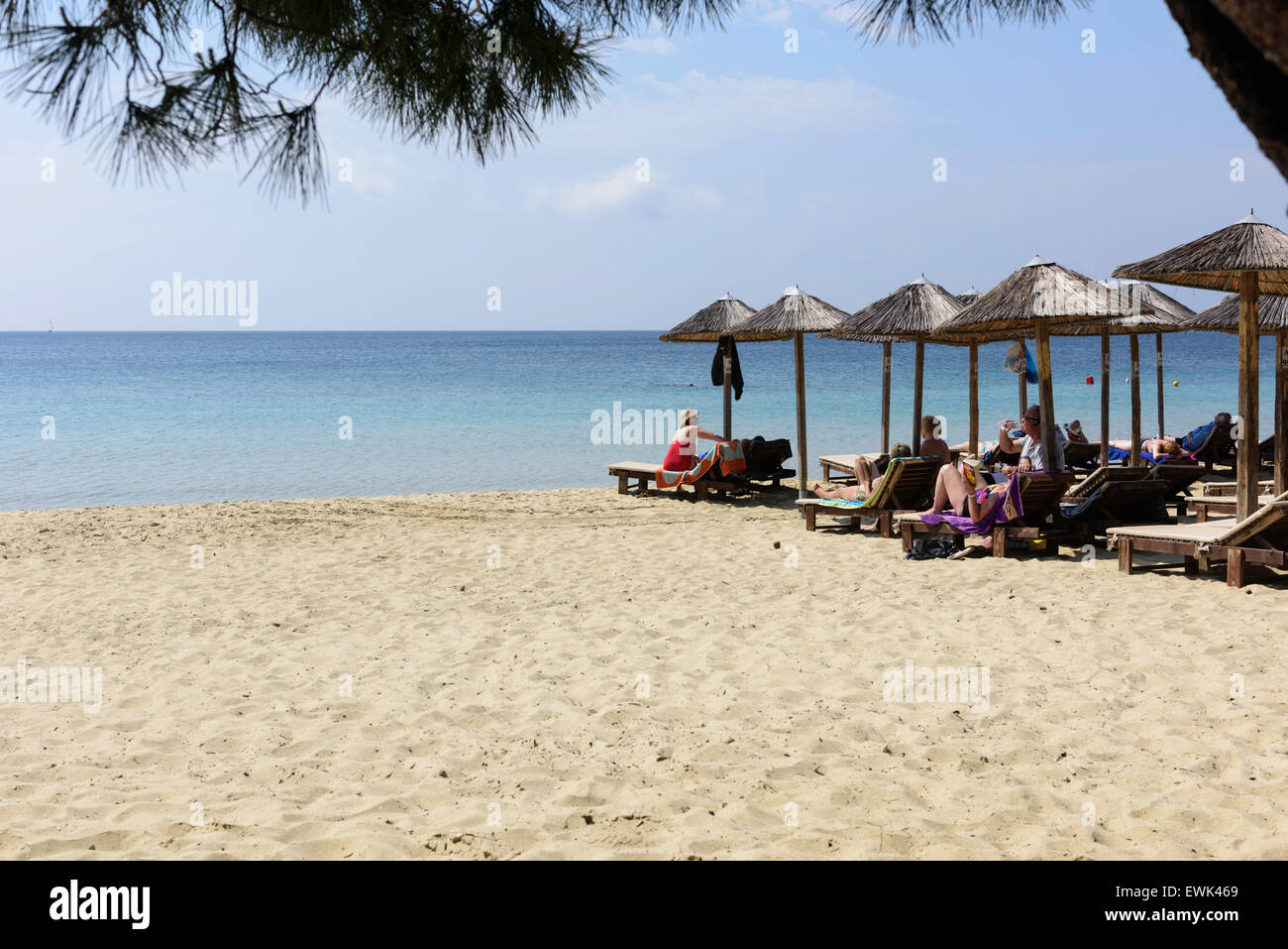 Beach Skiathos Grecia Foto Stock
