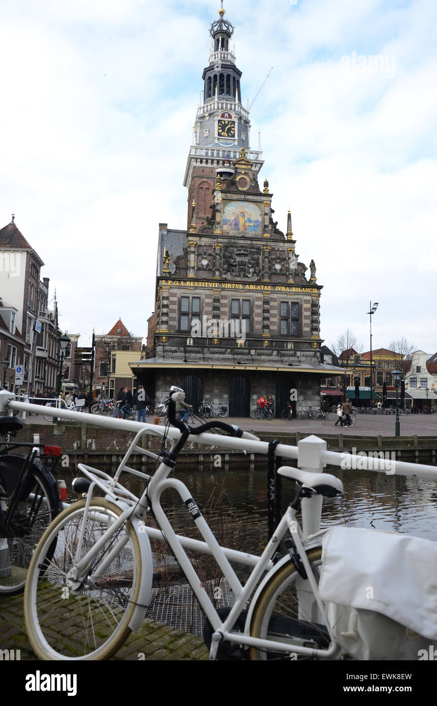 Pittoresca cittadina di Alkmaar centro Europa Paesi Bassi Foto Stock