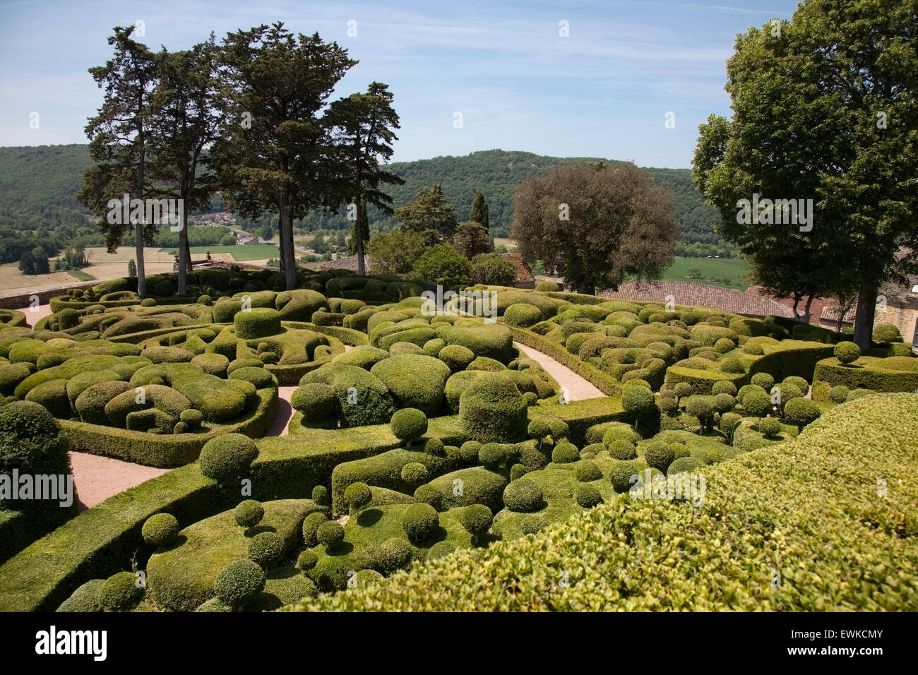 Giardini Marqueyssac Dordogne Francia Foto Stock