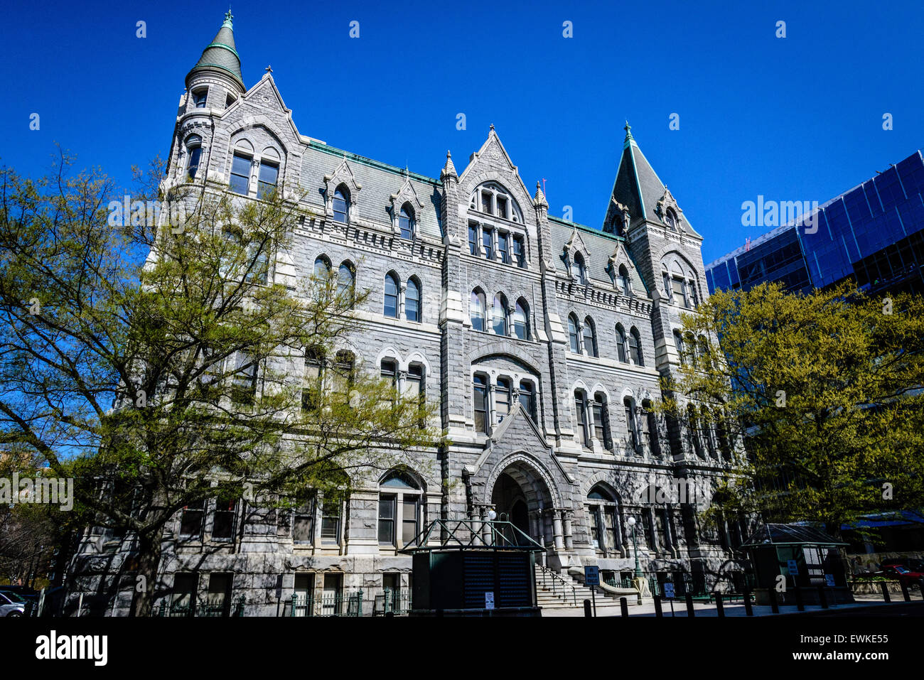 Edificio di tribunali, Vecchio Municipio, 1001 East Broad Street, Richmond, Virginia Foto Stock