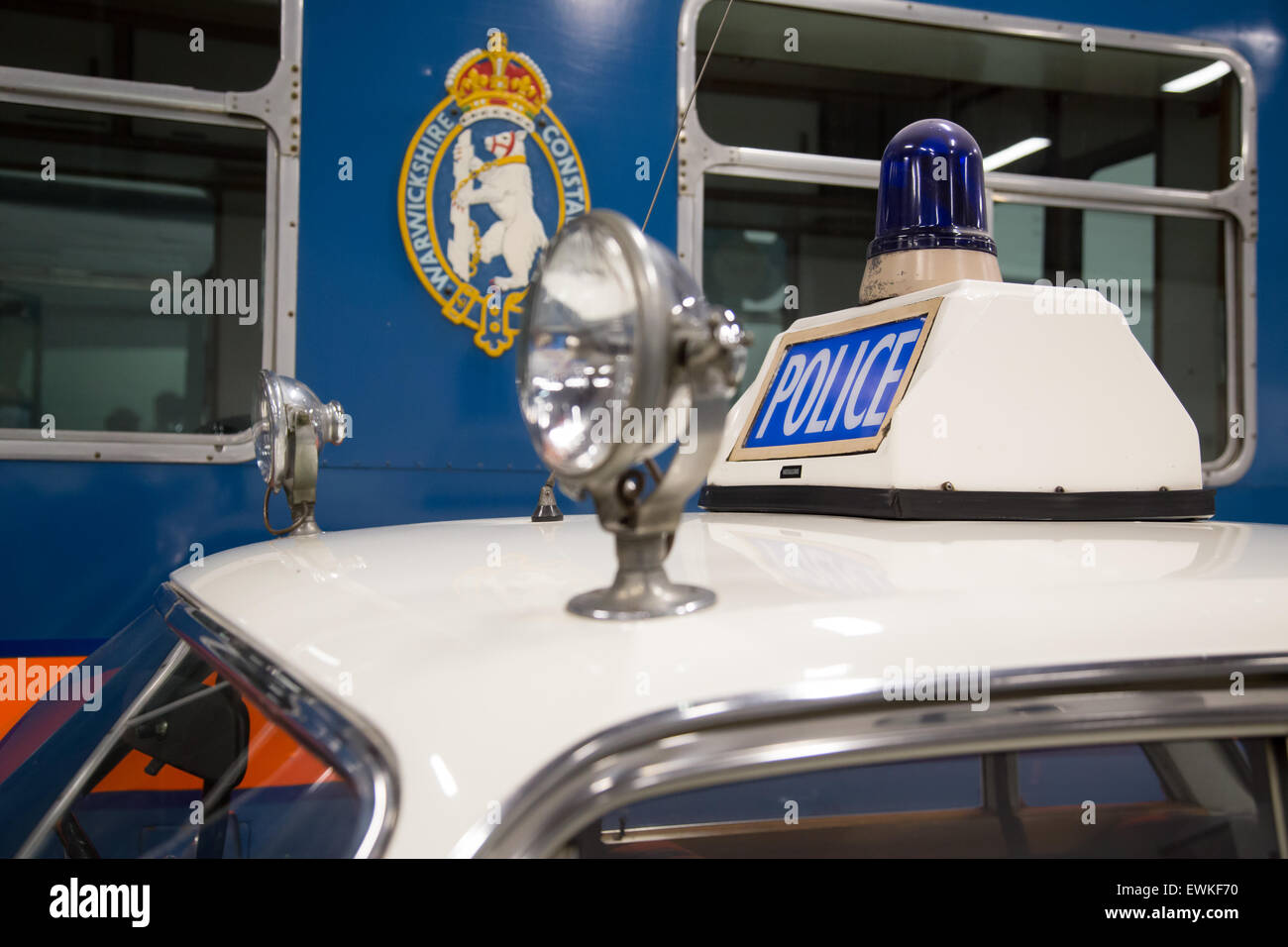 Vintage auto della polizia Museo dei Trasporti di Coventry Regno Unito Foto Stock