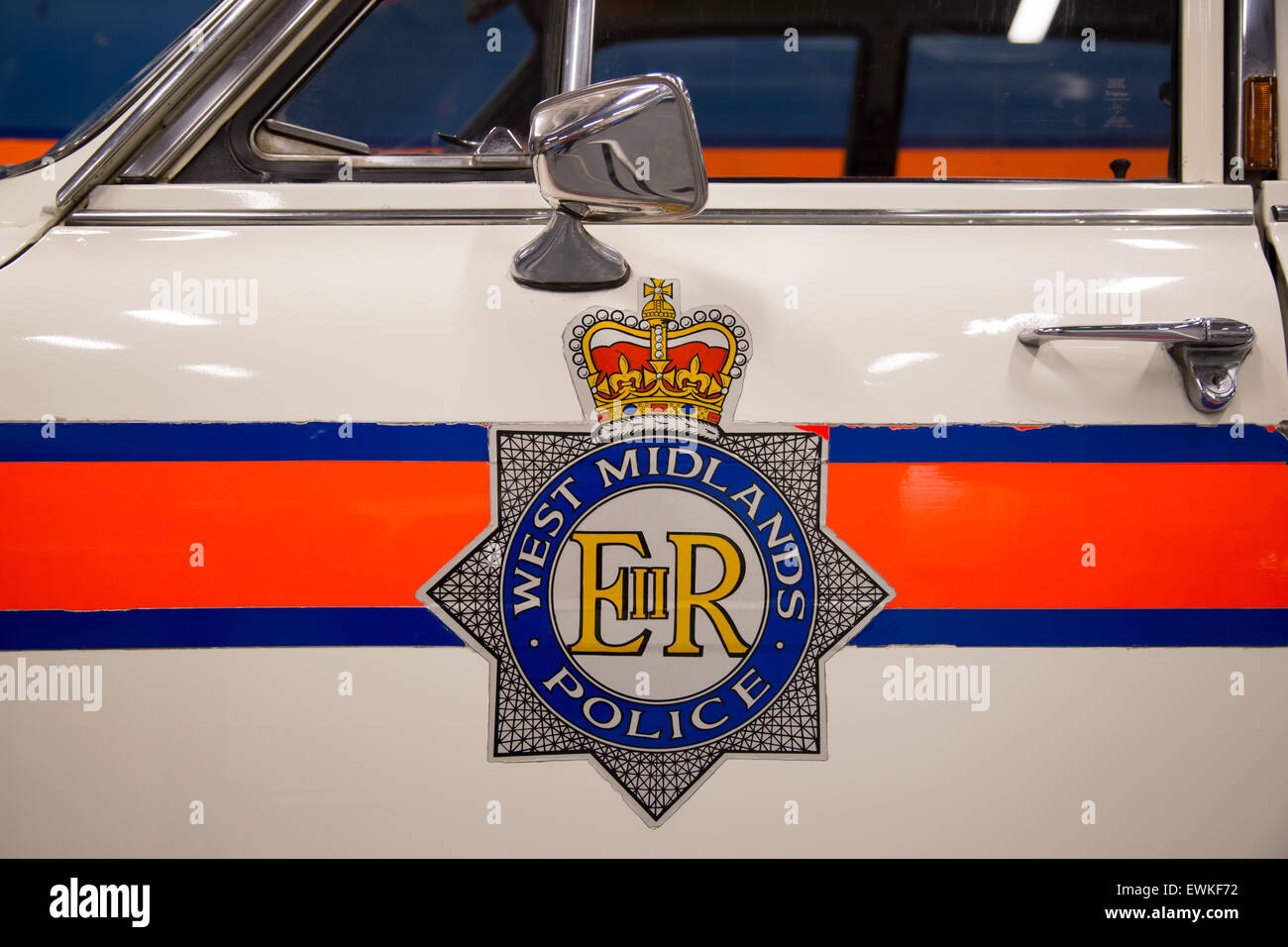 Vintage auto della polizia Museo dei Trasporti di Coventry Regno Unito Foto Stock