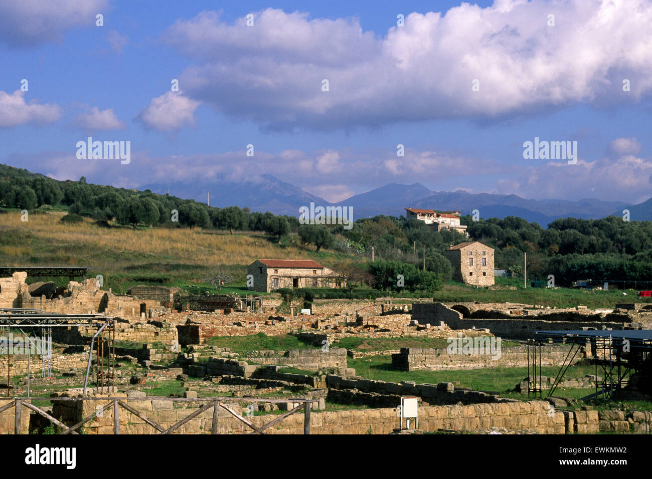Italia, Campania, Parco Nazionale del Cilento, area archeologica della Velia Foto Stock