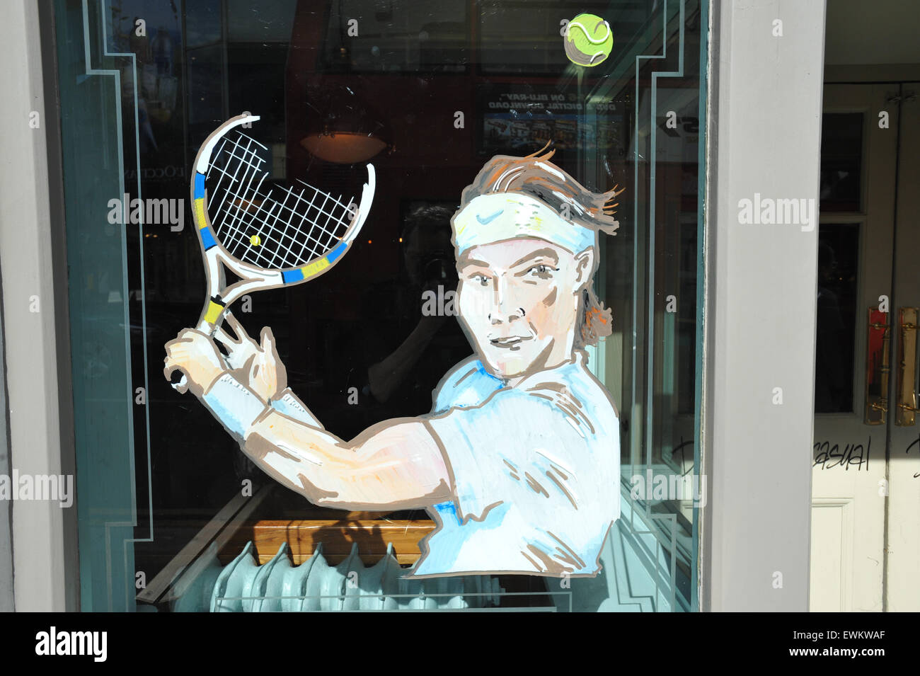 Il torneo di Wimbledon, Londra, Regno Unito. Il 28 giugno 2015. Preparati a Wimbledon per i campionati di tennis. Credito: Matteo Chattle/Alamy Live News Foto Stock