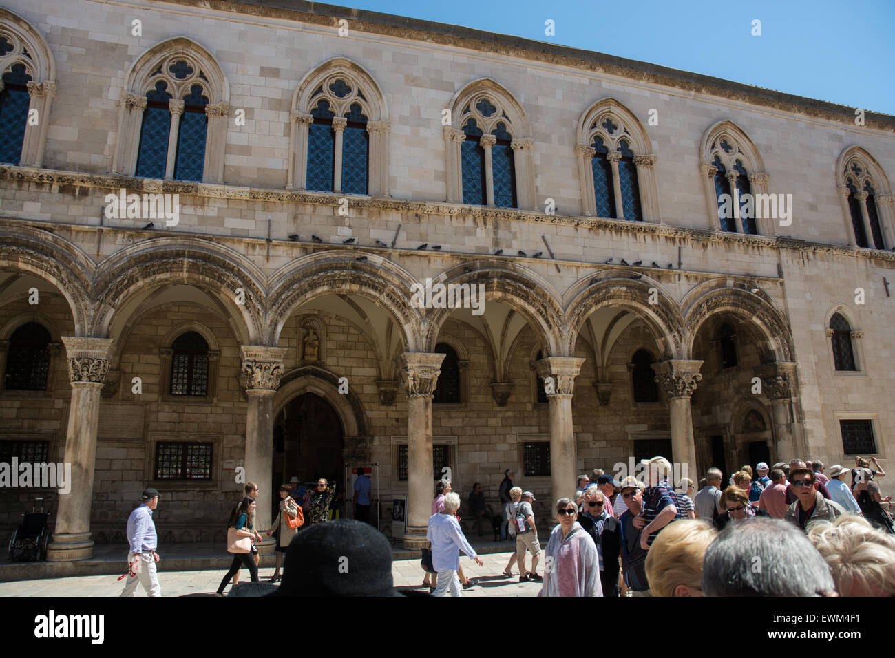 Il Palazzo del Rettore, la città vecchia di Dubrovnik, Croazia Foto Stock