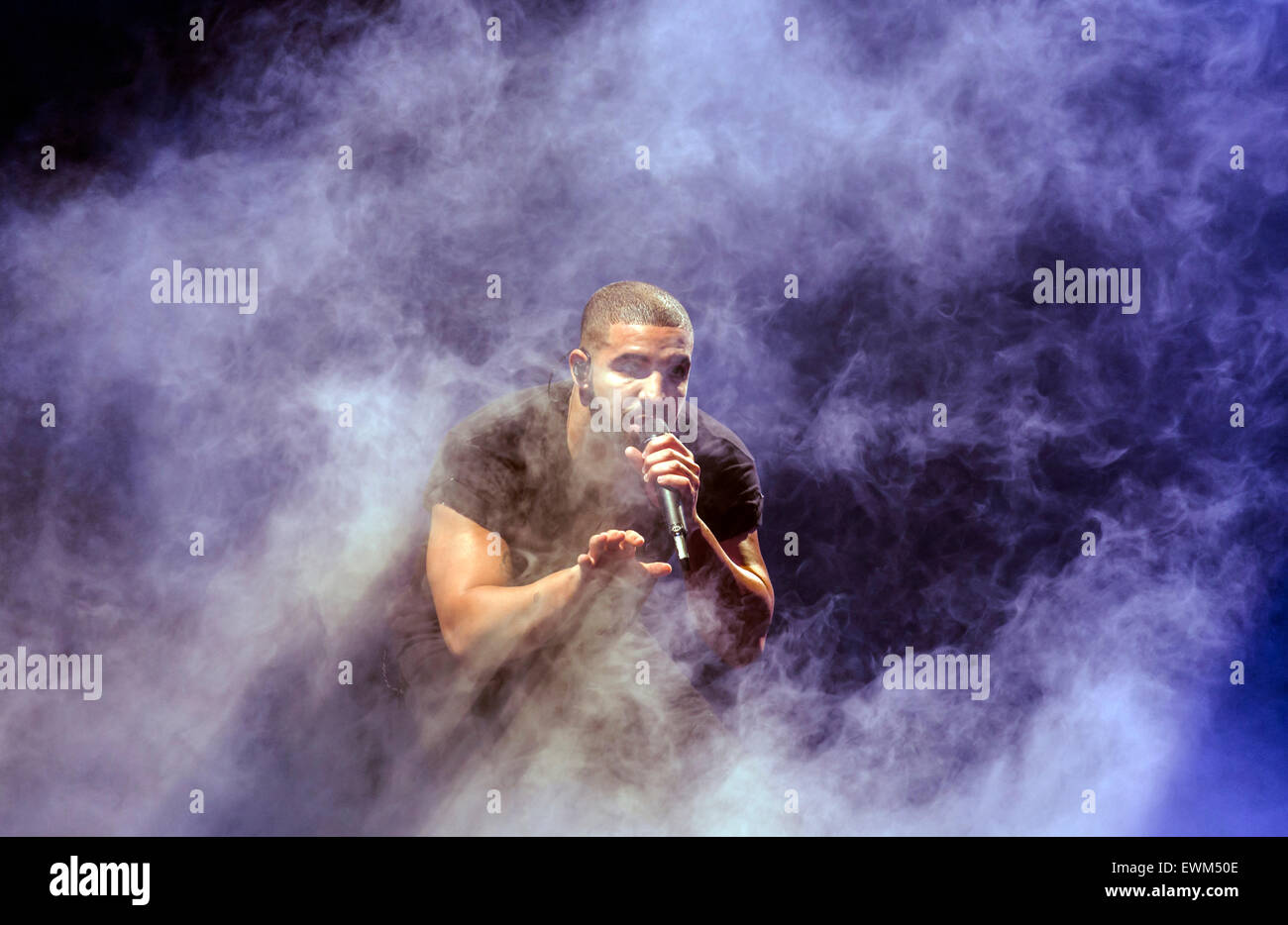 Londra, UK, 28 giugno 2015. Drake Live performance al Festival Wireless, Finsbury Park Credit: Robert Stainforth/Alamy Live News Foto Stock