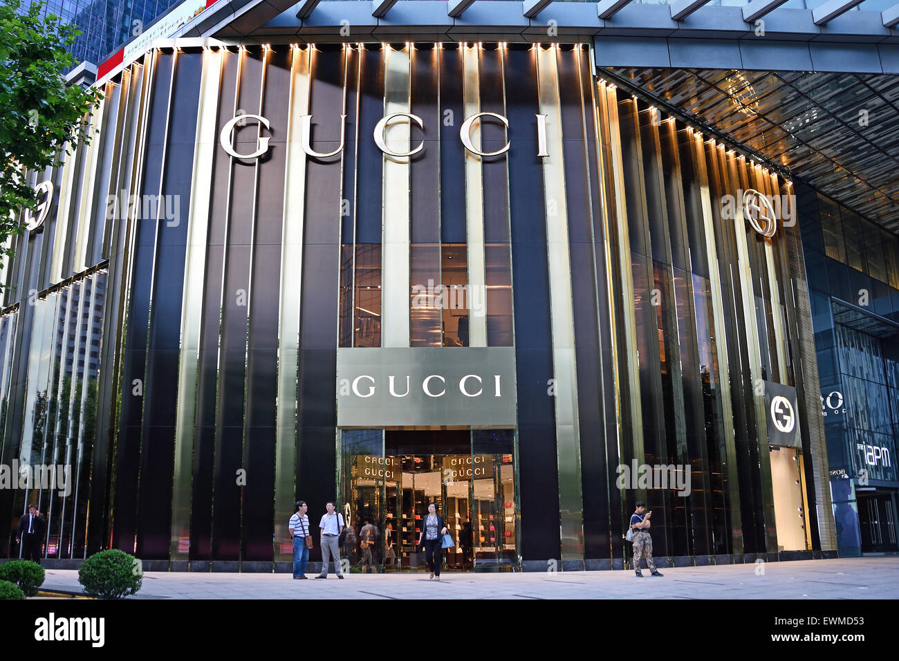 Gucci negozio di moda di Hong Kong moda cinese Cina Foto Stock