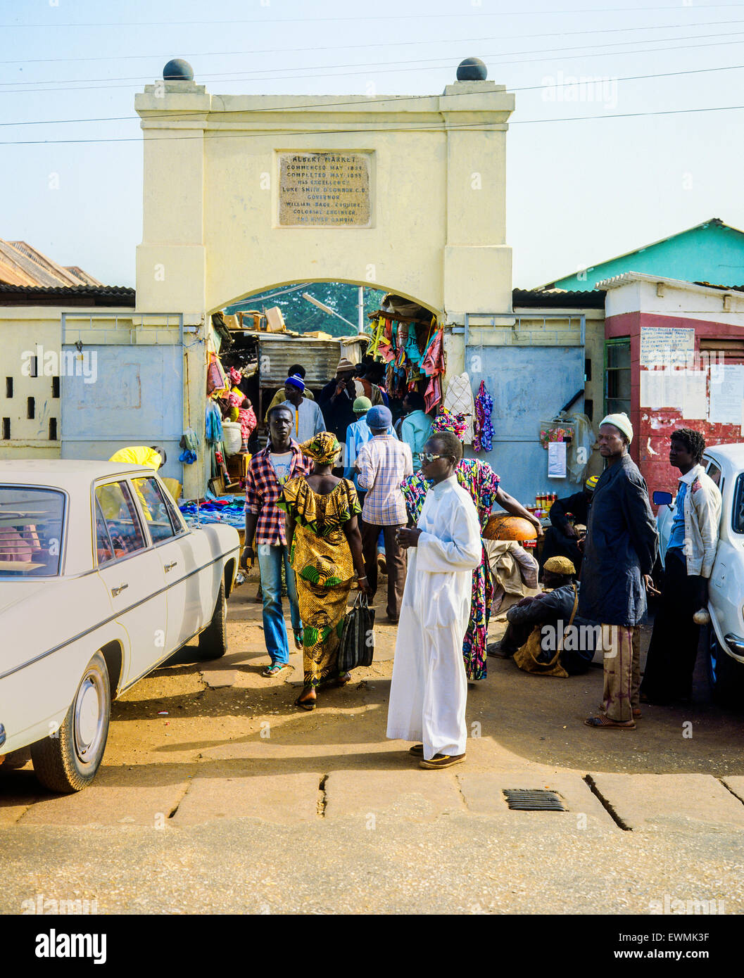 Royal Albert del mercato del gateway, Banjul (Gambia, Africa occidentale Foto Stock